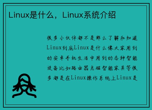 Linux是什么，Linux系统介绍