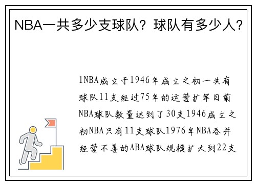 NBA一共多少支球队？球队有多少人？